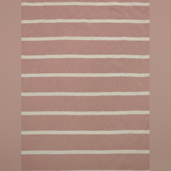 NWT Time And Tru Striped Pink Puff Sleeve Top - Picture 2 of 8